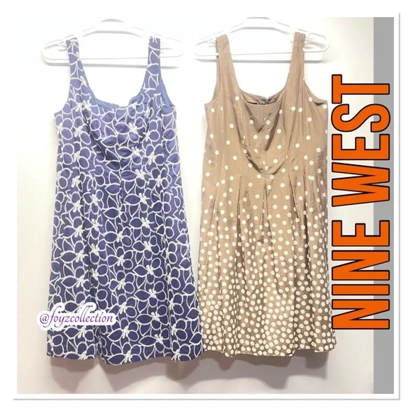 2 NINE WEST DRESSES LIKE NEW 💯 %Cotton 1A-19a - Picture 12 of 14
